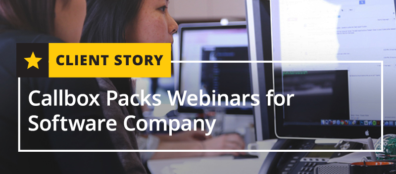 Callbox Packs Webinars for Software Company