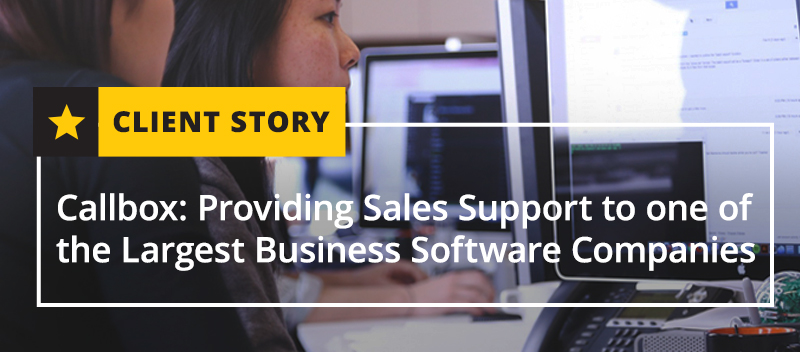 Callbox Providing Sales Support to one of the Largest Business