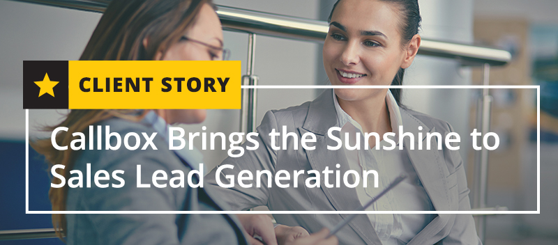 Callbox Brings the Sunshine to Sales Lead Generation