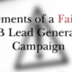 Elements of a Failing B2B Lead Generation Campaign