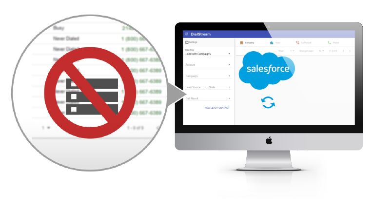 Salesforce contacts through DialStream