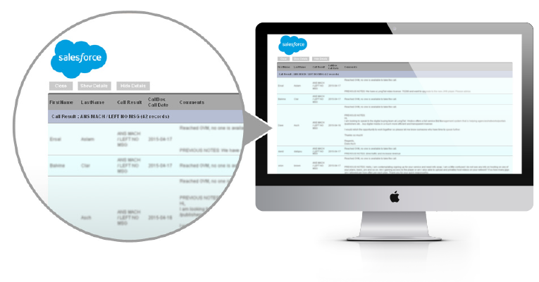 Salesforce report engine