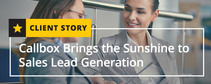 Callbox Brings the Sunshine to Sales Lead Generation