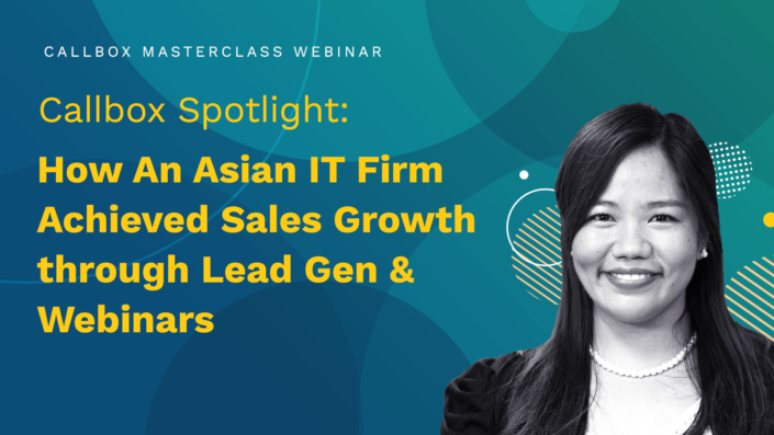 How an Asian IT Firm Achieved Sales Growth through Lead Gen & Webinars