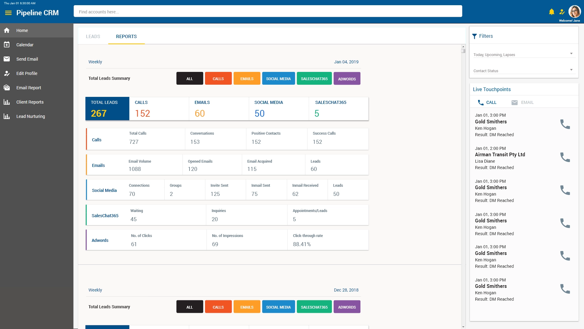 Callbox Pipeline Report