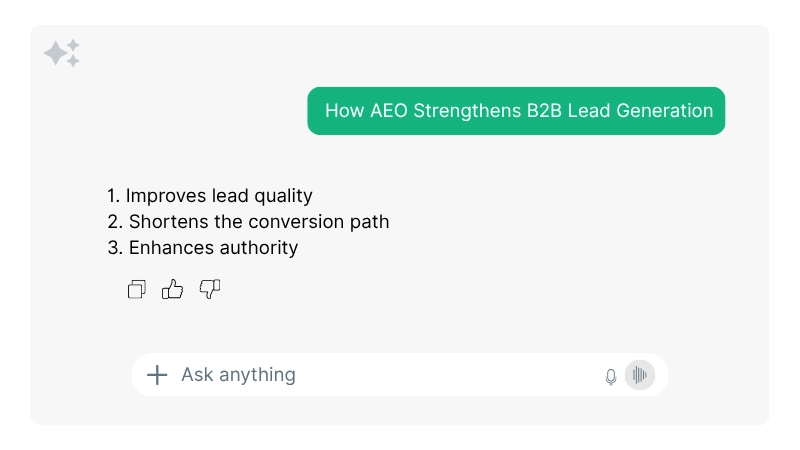 How AEO Strengthens B2B Lead Generation